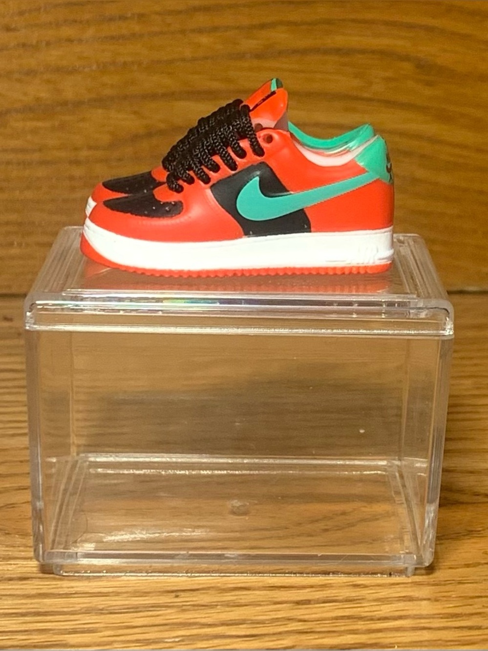 Nike Mini Sneaker Figurine - Red, Black & Teal Accent